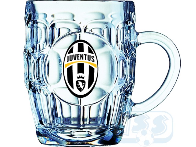 Juventus Turin chope en verre