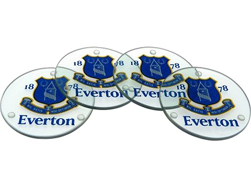 Everton glass coasters