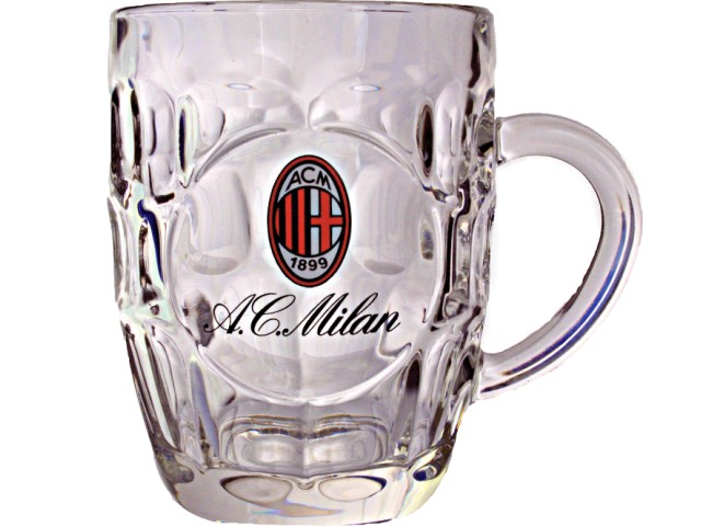 Milan AC chope en verre